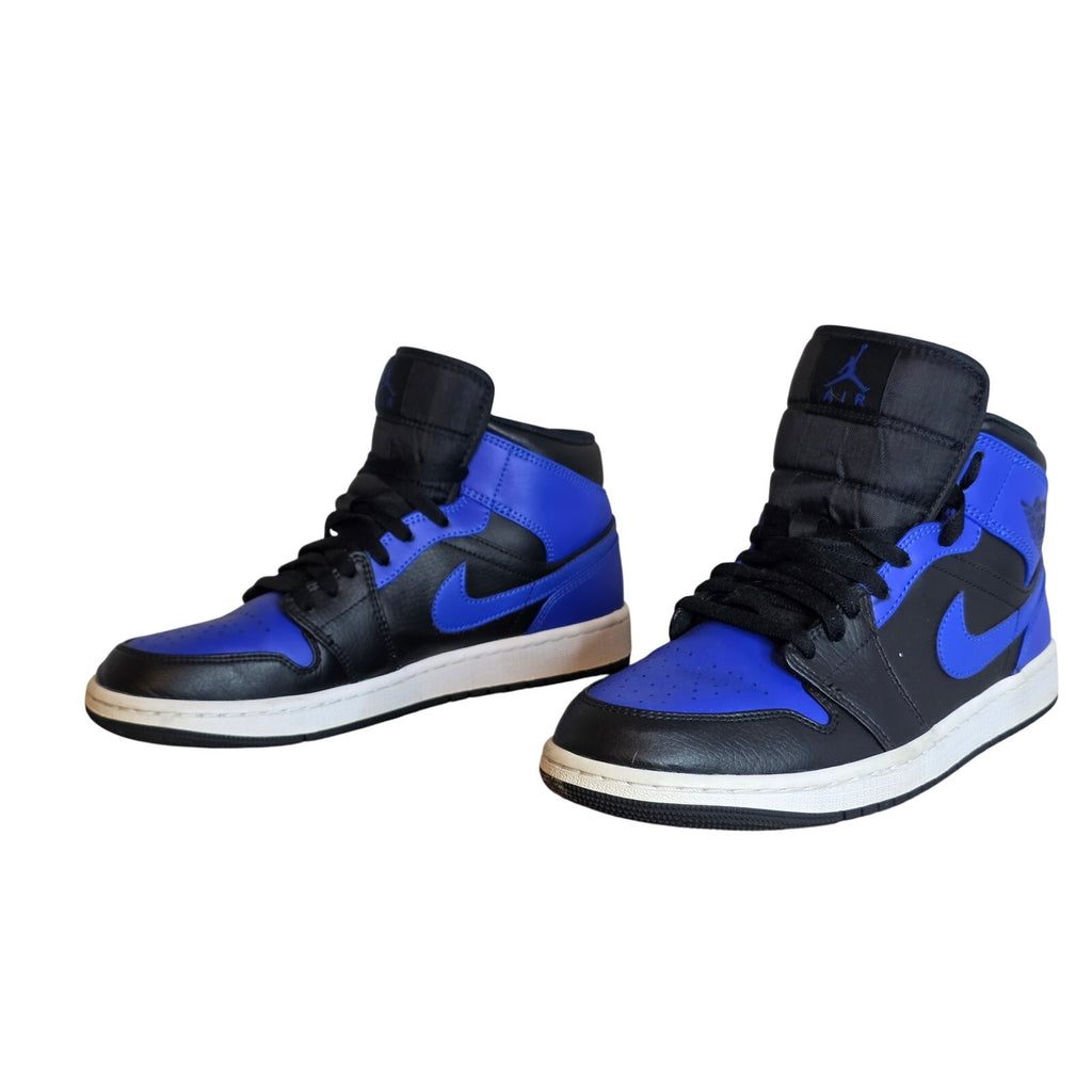 Nike Air Jordan 1 High Black Royal Blue Sneakers Size 9.5 - Style 554724-077