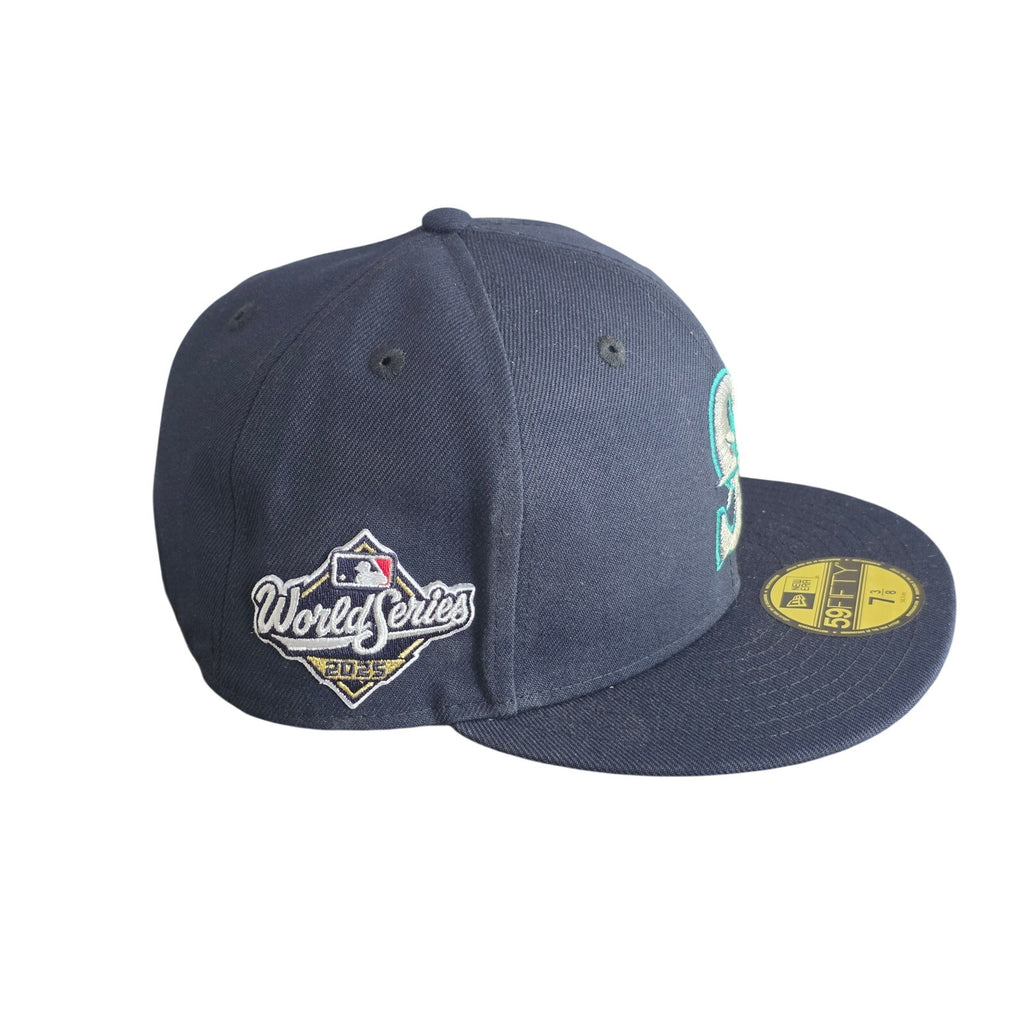 Authentic MLB Collection 2015 World Series Seattle Mariners Fitted Cap 7 3/8 - Serial Verified