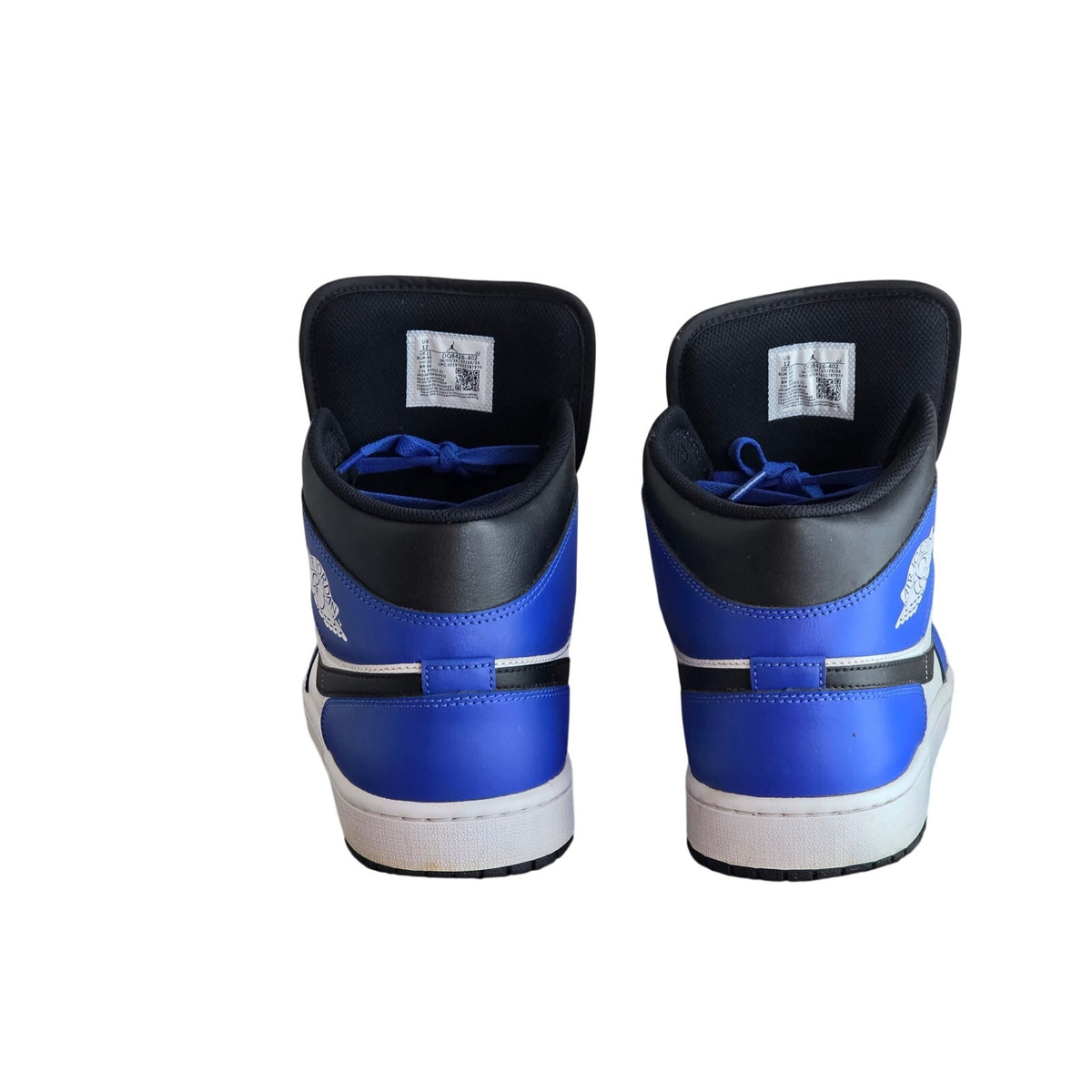 Nike Air Jordan High Tops Blue Black White Sneakers Size 12