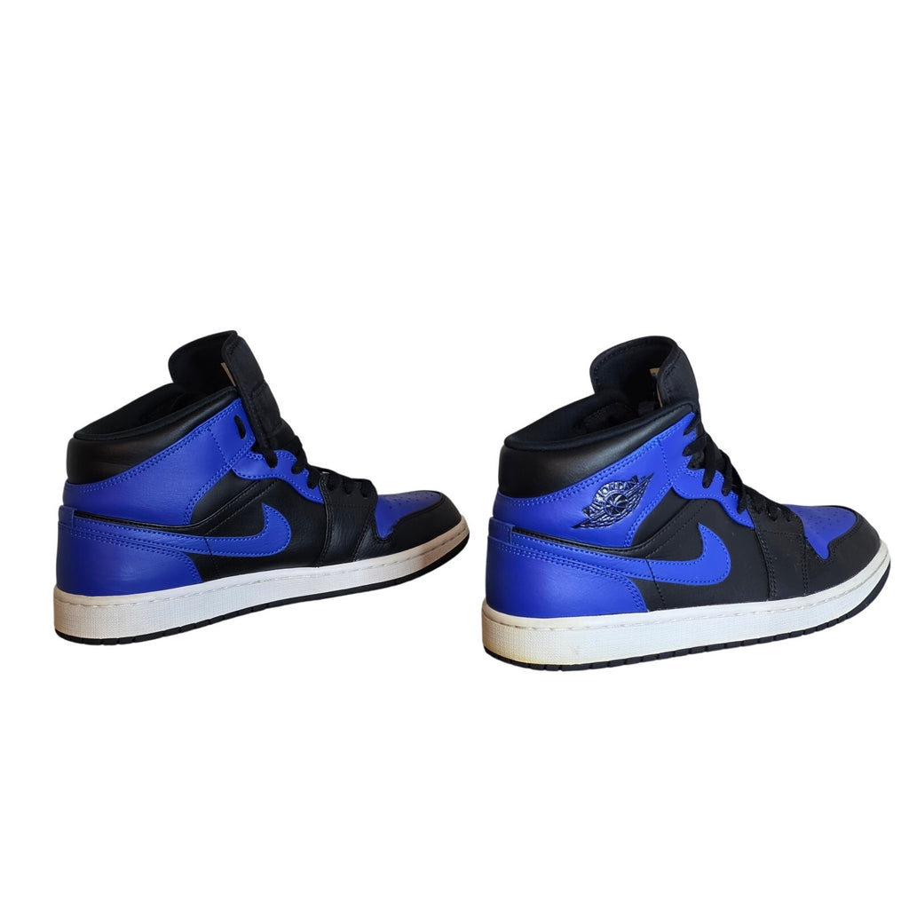 Nike Air Jordan 1 High Black Royal Blue Sneakers Size 9.5 - Style 554724-077