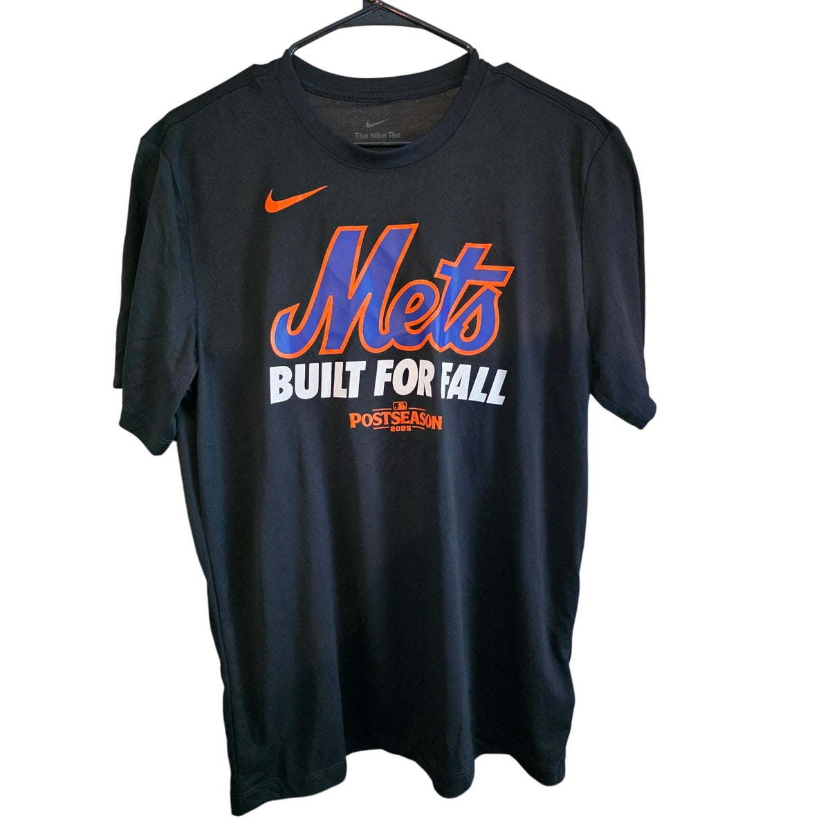 Nike Dri-FIT New York Mets "Built for Fall" 2025 Postseason T-Shirt | Black |