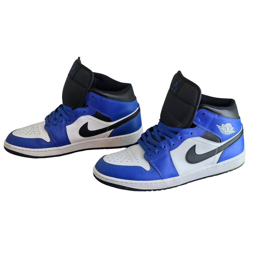 Nike Air Jordan High Tops Blue Black White Sneakers Size 12