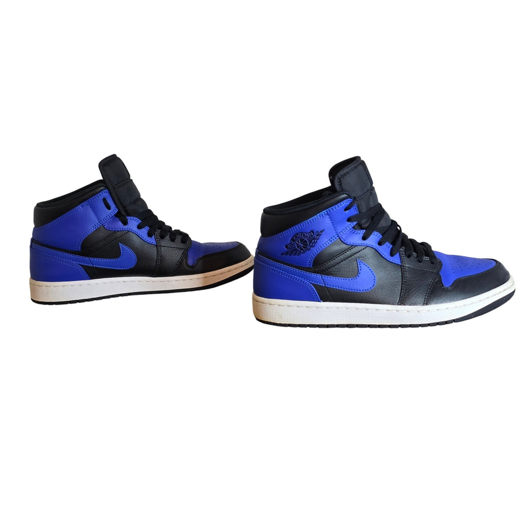 Nike Air Jordan 1 High Black Royal Blue Sneakers Size 9.5 - Style 554724-077