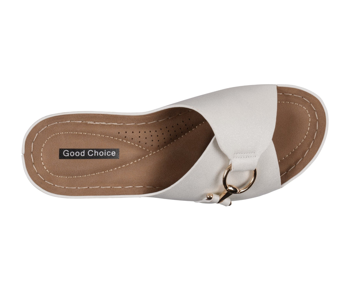 Women's Bay White Wedge Sandals