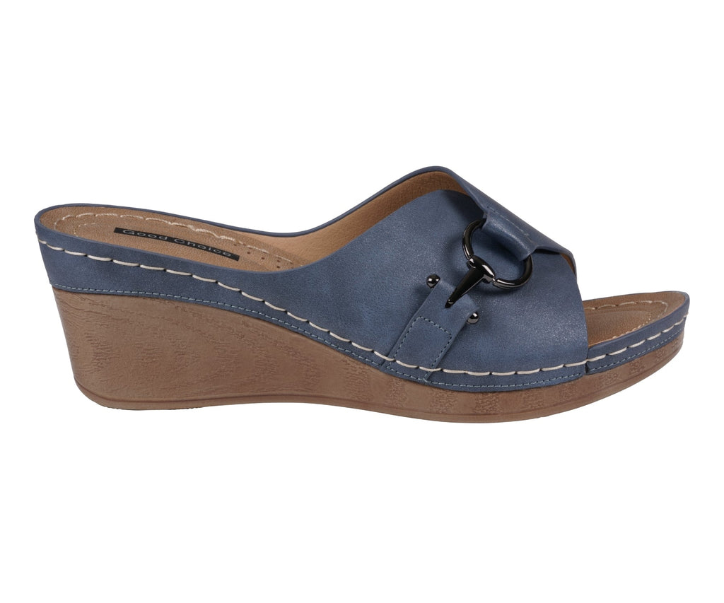 Women's Bay Navy Wedge Sandals