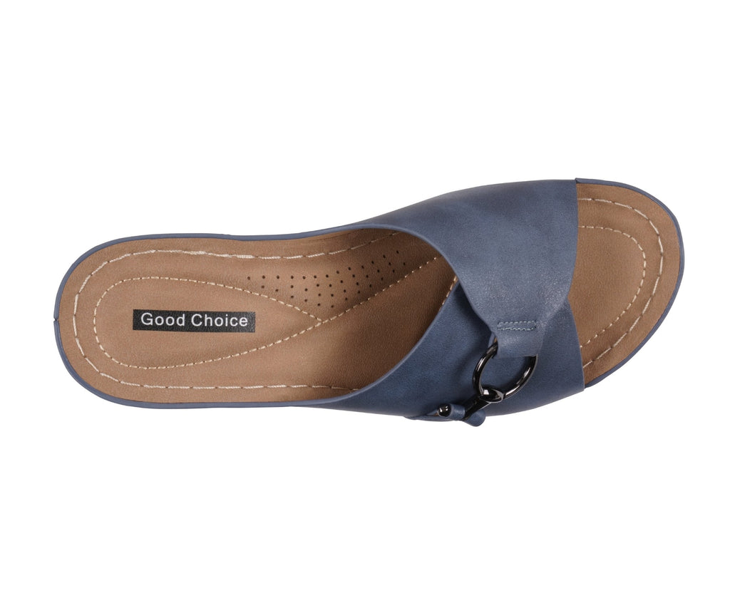 Women's Bay Navy Wedge Sandals