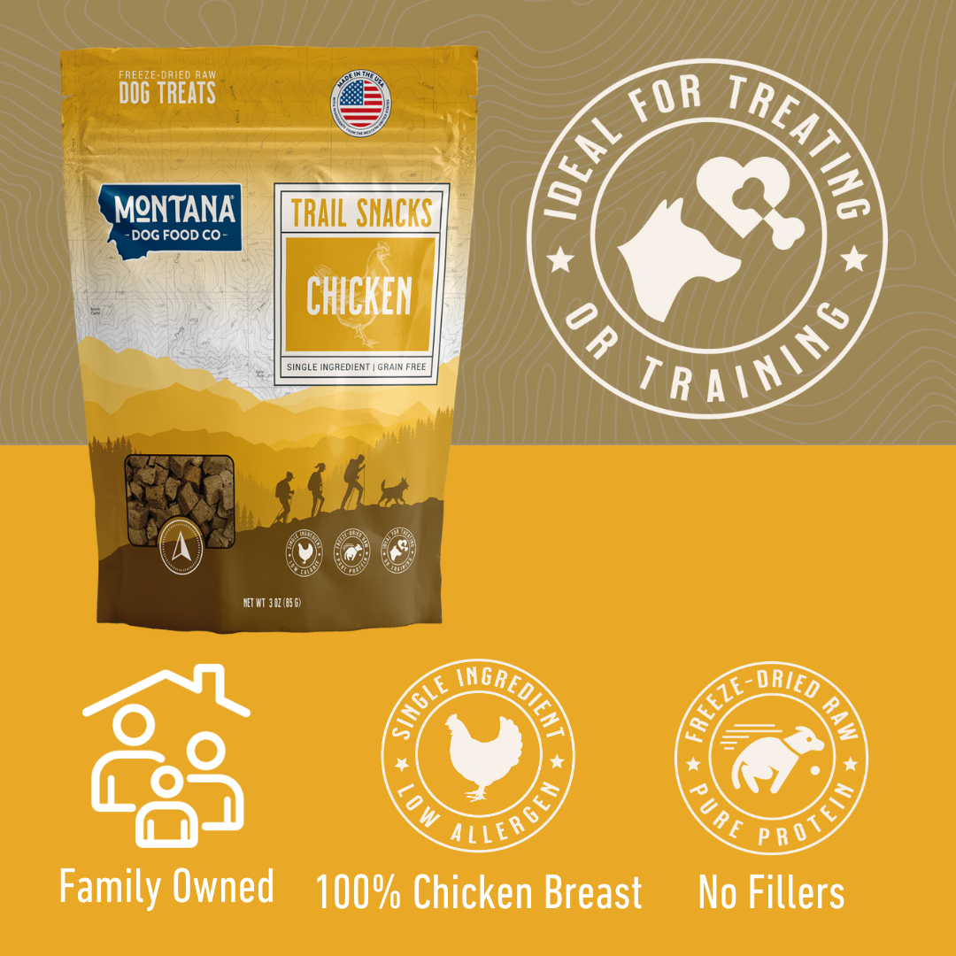 Chicken Breast Freeze-Dried Raw Trail Snacks (Treats) for Dogs 3oz