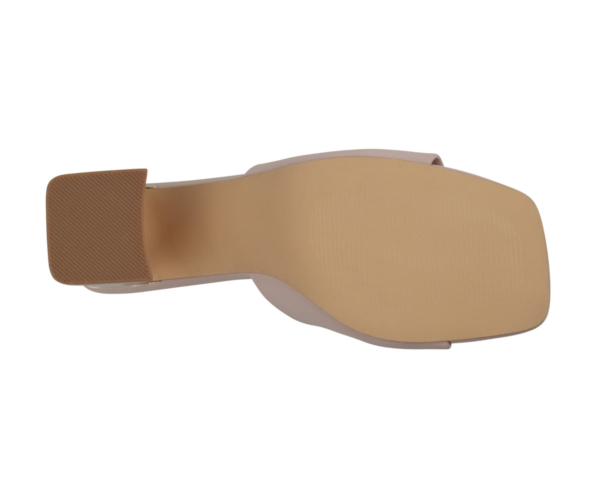 Women's Soho Nude Square Toe Heeled Sandals