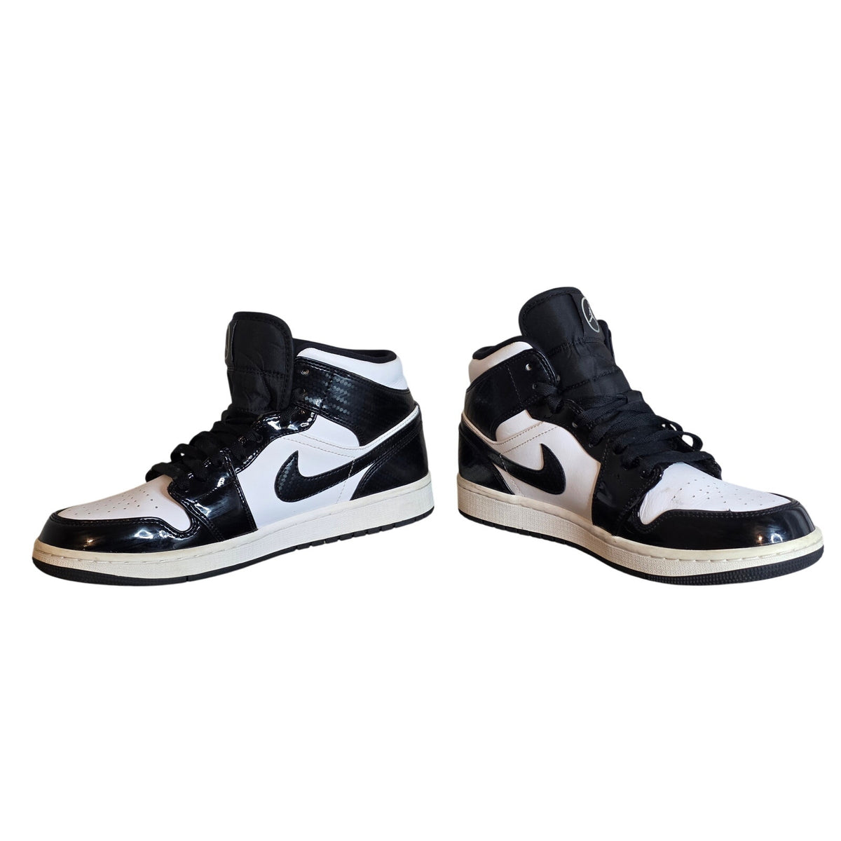 Nike Air Jordan 1 Retro High OG Black White Patent Leather Sneakers Size 9.5 - Style DD1649-001