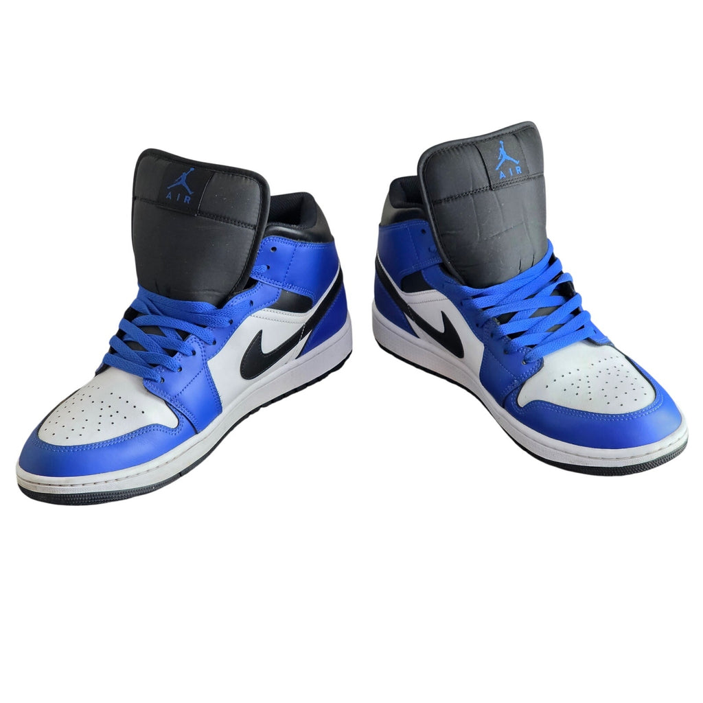 Nike Air Jordan High Tops Blue Black White Sneakers Size 12