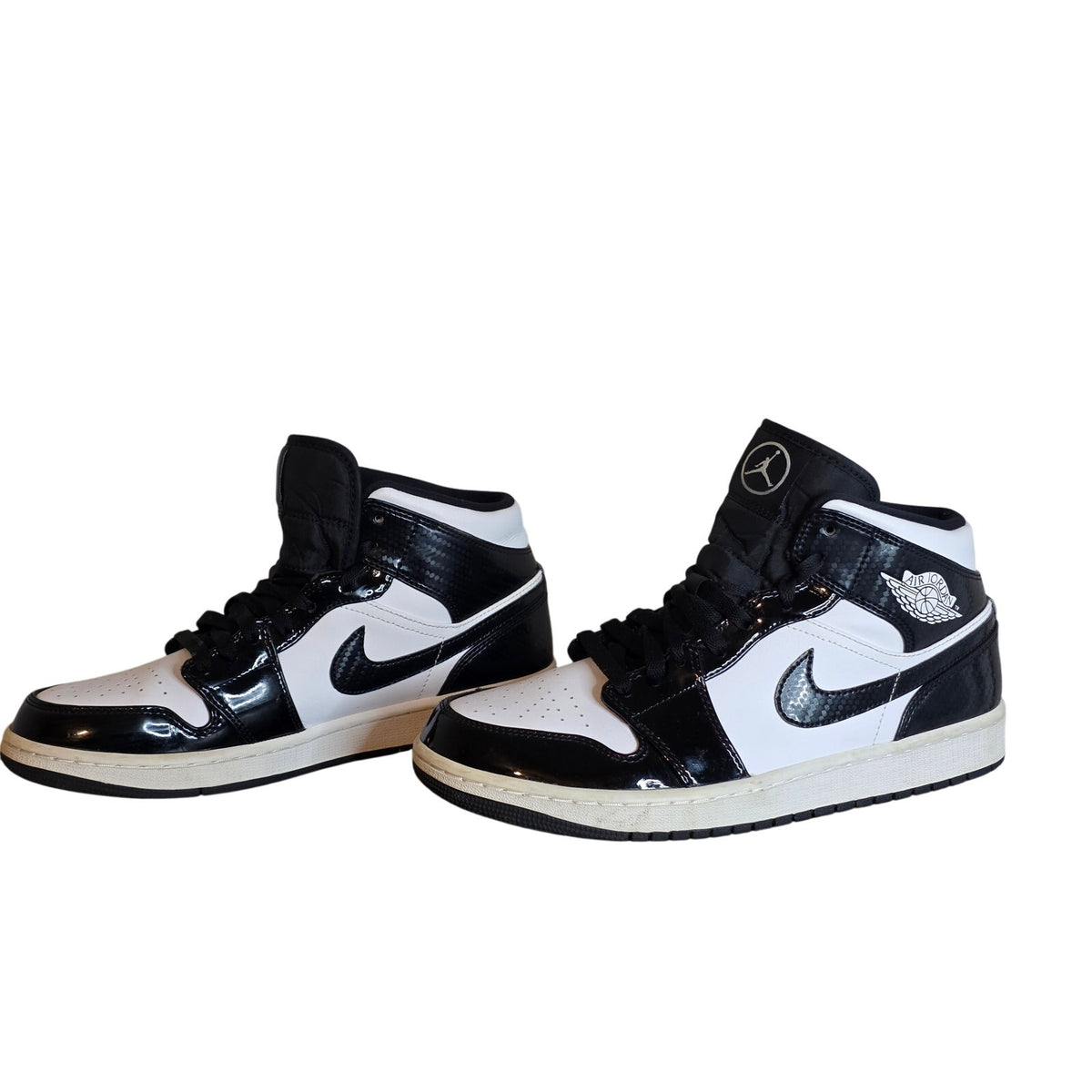 Nike Air Jordan 1 Retro High OG Black White Patent Leather Sneakers Size 9.5 - Style DD1649-001