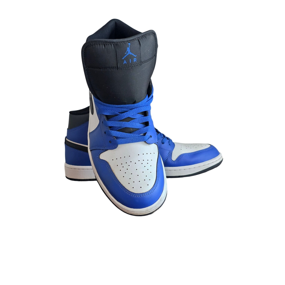 Nike Air Jordan High Tops Blue Black White Sneakers Size 12