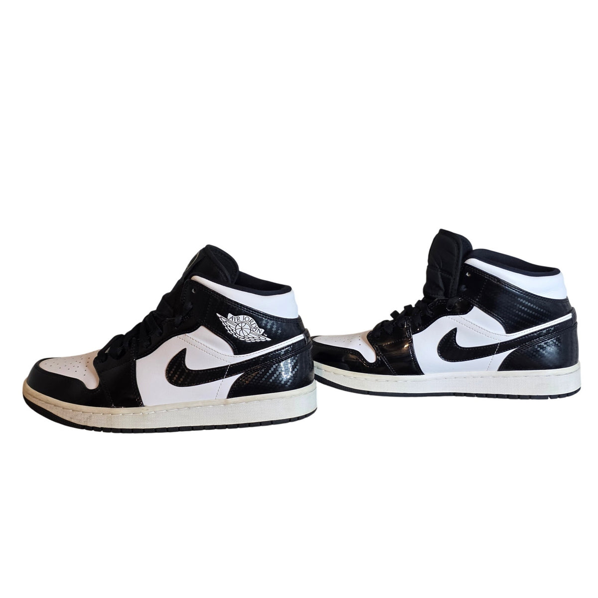 Nike Air Jordan 1 Retro High OG Black White Patent Leather Sneakers Size 9.5 - Style DD1649-001