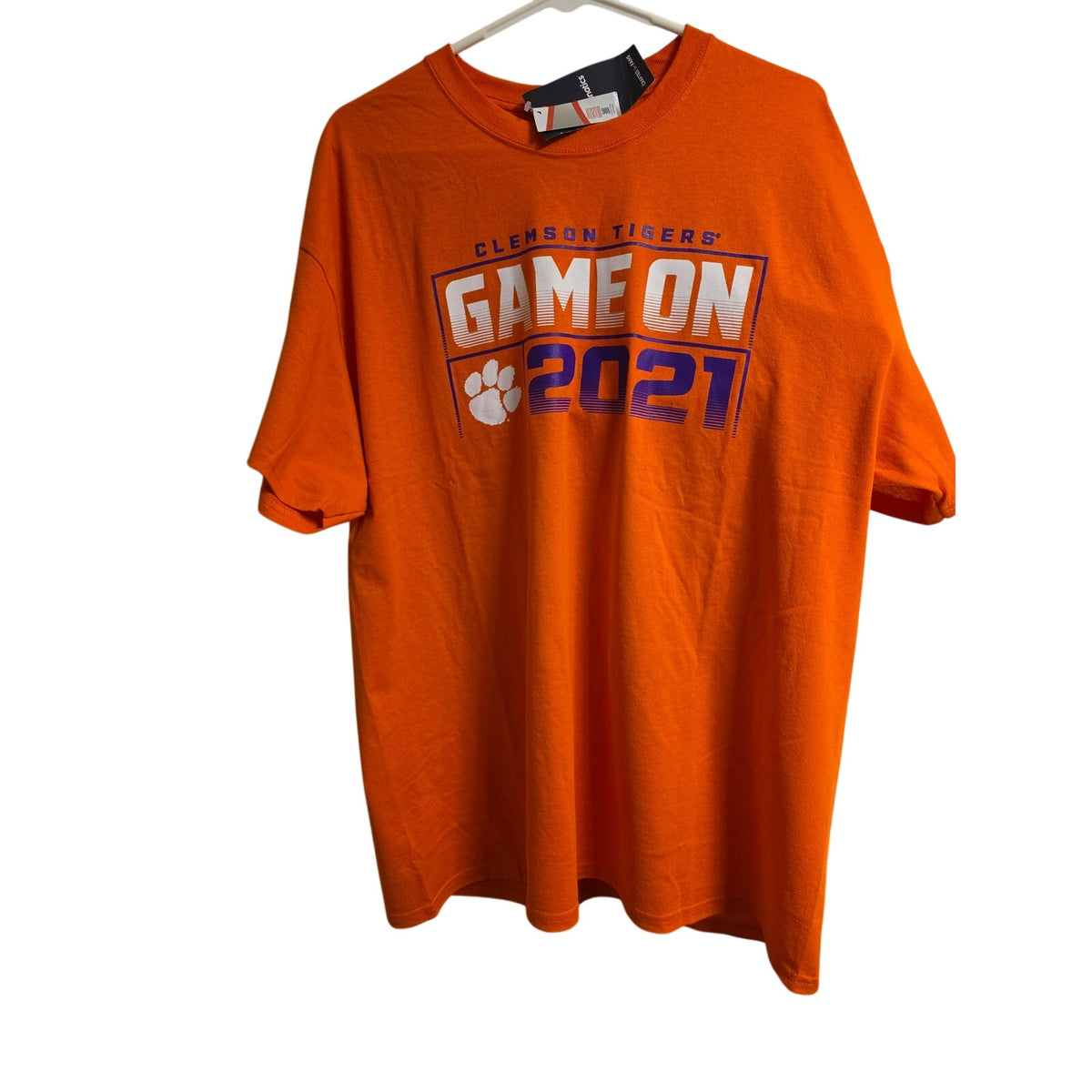 Clemson Tigers Game On 2021 Orange Graphic Tee | Vintage College Football Spirit
